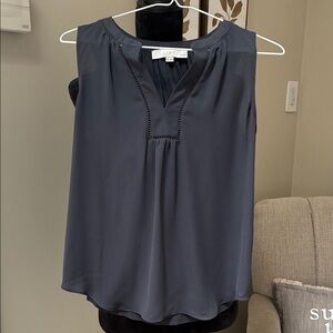 LOFT Women's Deep Blue Sleeveless Blouse